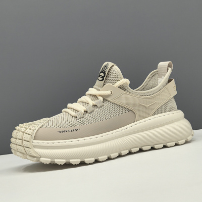 男士夏季透气网面鞋厚底百搭老爹鞋男网红欧洲站运动休闲鞋男