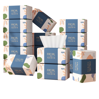织梦 可湿水抽取式纸面巾4层75抽每包原生木浆抽纸纸巾实惠装餐巾纸家庭装纸抽卫生纸家用母婴可用 18包箱装