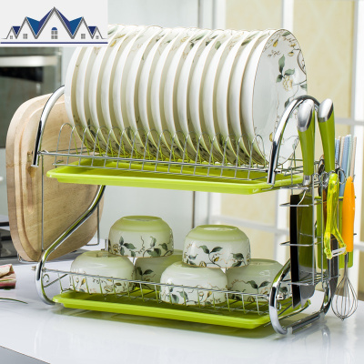 沥水碗架家用洗碗池厨房置物架控水晾碟放盘子柜装碗筷收纳盒箱 三维工匠