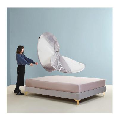 家柏饰(CORATED)夏季蒙古包蚊帐家用免安装可折叠1.8/1.5m床免支架拉链1.2米纹帐