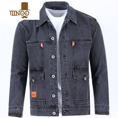 YANXU干活穿工地电焊工防烫耐磨工作服男牛仔夹克外套上衣