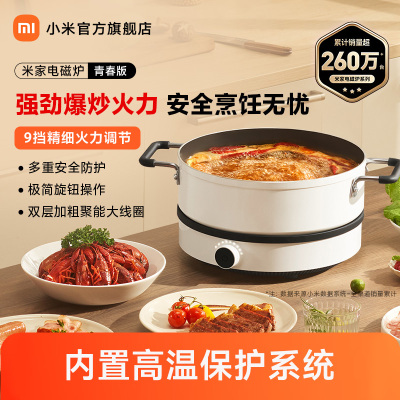 小米(MI)电磁炉青春版 米家电磁灶智能炒菜灶火锅一体大功率持续加热爆炒家用多功能过热断电