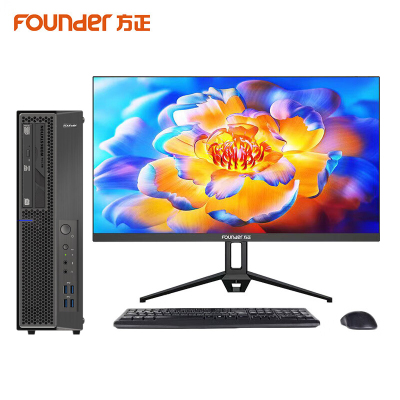 方正(Founder)国产台式机电脑(FDW2233X)海光3230/16G/256G固态+1T/DVD刻录/独显2G/27英寸显示器