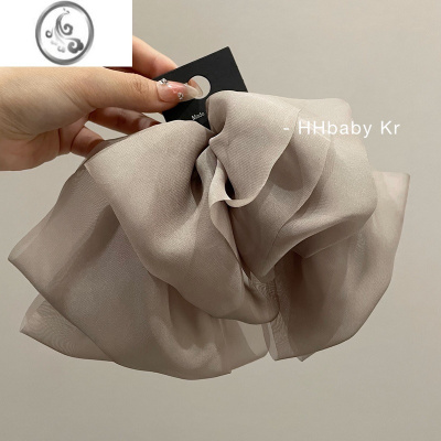 JiMi[HHBABY KR]颜色超正的纱纱超大蝴蝶结发夹 韩国ins高级感顶夹