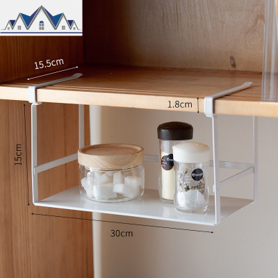 调料架子置物架厨房橱柜吊柜下挂篮免打孔省空间毛巾收纳下挂架 三维工匠