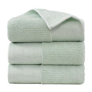 安琪尔富贵竹纤维不掉毛毛巾34*74条 绿色