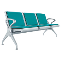 臻远ZY-JCY-22 连排椅机场椅公共座椅等候椅 绿色排椅三人位