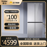 海尔(Haier)小红花十字490升超薄大容量冰箱干湿分储 超薄大容量 母婴三档变温BCD-490WGHTDE5GDU1
