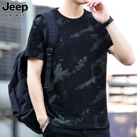 JEEP SPIRIT夏季男士T恤潮流时尚刺绣短袖运动休闲上衣2522