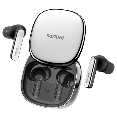 飞利浦入耳式无线耳机PHILIPS TAT5599 银色 降噪会议翻译高效无线自由音质