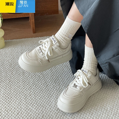 聚范树上有个桃百搭小白鞋女2024夏季新款厚底增高板鞋运动休闲鞋单鞋