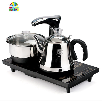 电茶炉全自动上水玻璃电热水壶烧水壶泡茶器煮茶器套装家用不锈钢 FENGHOU 全自动金色(桶装水款)主机尺寸20*37