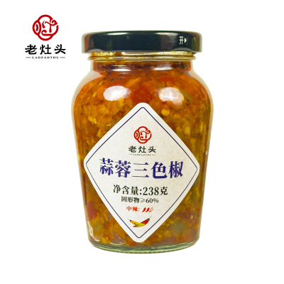 老灶头蒜蓉三色椒238g瓶装