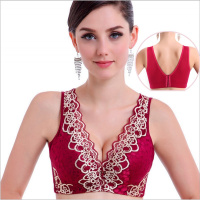 无钢圈背心式蕾丝花边文胸厚薄款舒服性感女士内衣