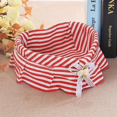 家柏饰(CORATED)田园藤编收纳篮整理收纳筐桌面化妆品遥控器厨房收纳盒小篮子