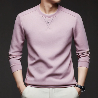 秋季新款男士长袖T恤宽松休闲套头卫衣打底衫