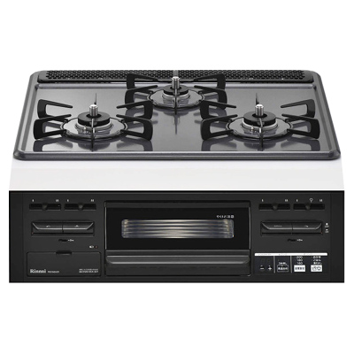 日本原装进口林内燃气灶Metal60(中配)嵌入式三眼灶煤气炉烤箱单面烤天然气RS31M5H2RABW新款
