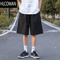HLCOMAN日系cityboy休闲短裤男夏季薄款简约宽松速干五分裤港风运动裤子