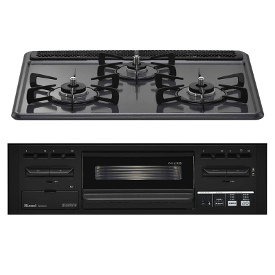日本林内3眼头Rinnai嵌入式烤箱煤气灶METAL中配RS31M5H2RABW-13A 天燃气60cm
