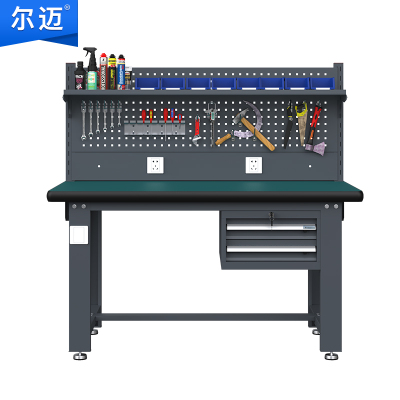 尔迈 焊接工作台桌子工具台维修台车间作业钳工操作台工厂2.1米 BF款