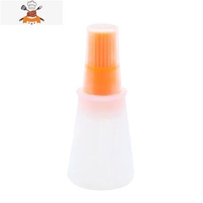 硅胶油瓶刷可高温小油刷烧烤刷子自带瓶子烘焙油刷烙饼刷煎饼刷子 敬平 橙色[带瓶油刷]1个