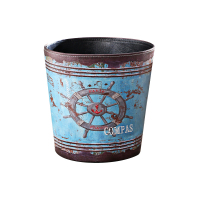 美帮汇美式垃圾桶复古家用创意客厅办公室卧室北欧个性餐厅时尚纸篓