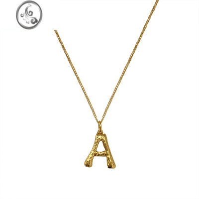 JiMi不掉色字母项链女吊坠欧美轻奢小众设计高级感金色夏季锁骨链