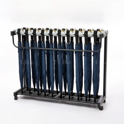 翌嘉YJ4122867 雨伞架大容量伞架商用酒店铁艺含锁雨伞收纳架 20头含20把伞