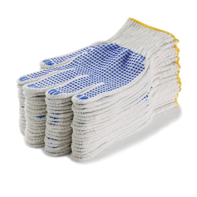 迅迈 劳保棉纱加厚耐磨胶点橡胶手套700g[12双]