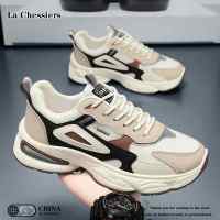 La Chessiers春秋季男鞋新款透气网面青少年运动鞋韩版潮流百搭厚底休闲老爹潮鞋