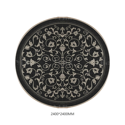 翌嘉YJ40802131 客厅沙发地毯免洗可擦圆形地垫