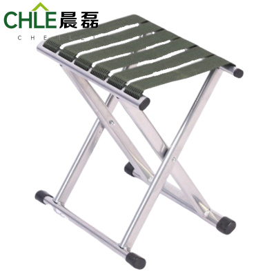 晨磊折叠凳银白管绿色/把