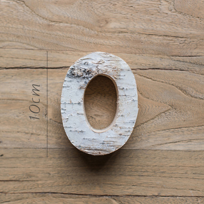 美帮汇原木装饰字母 白桦木树皮摆件墙饰 道具DIY北欧ZAKKA 桦O