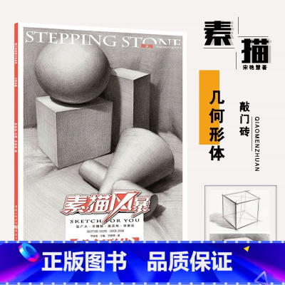 [正版]敲门砖系列素描风暴几何形体多角度石膏素描静物入门基础教程组合央美清华高考美术书从结构到明暗基础对画练习临摹