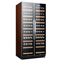 尊堡BJ-735 双开门红酒柜恒温酒柜定制酒柜商用双门一体柜压缩机大容量 270支装 棕木纹展示款