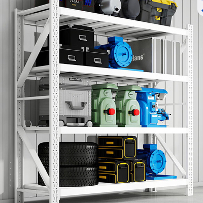 辕士 白色货架仓库储物架置物架器材架 可定制颜色规格 四层 200KG/层 长150*50*200cm