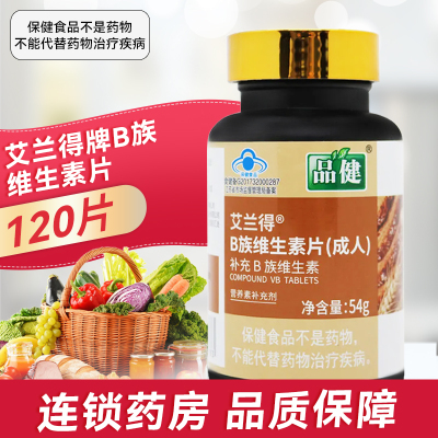 品健 B族维生素片(成人) 54g(450mg/片x120片) 补充B族维生素