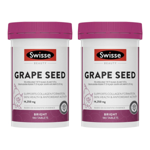 2瓶装 | Swisse葡萄籽精华片180粒/瓶装 澳洲进口高浓葡萄籽/原花青素 多种版本随机发货