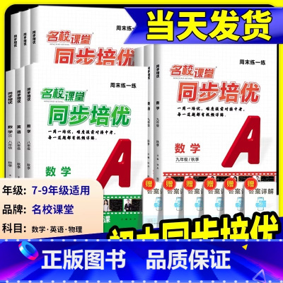[套装]数学+英语+物理(人教版)3本 八年级下 [正版]2024秋周末练一练同步培优七八九年级上册下初二一三语文数学英