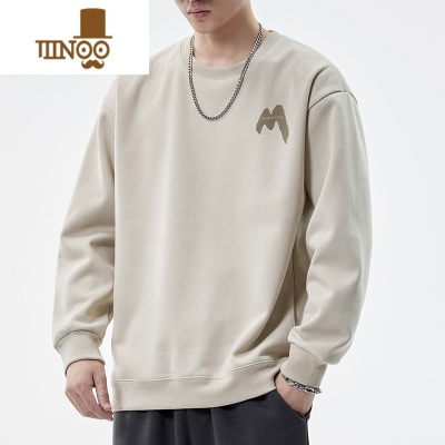 YANXU新款套头上衣服新款潮牌美式高街内搭男士宽松休闲长袖卫衣