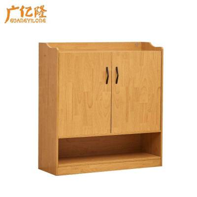 广亿隆木质鞋柜宿舍胶板鞋架两门一空90*32*95cm