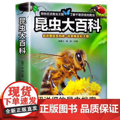 [大开本]昆虫大百科全书 超详细昆虫档案+百余幅全彩大图 了解千奇百怪的昆虫 小学生科普类读物正版介绍关于昆虫的书籍儿童