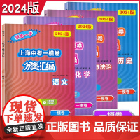 2024版领先一步 上海中考一模卷分类汇编 语文化学 历史 道德与法治 精准分类专项提高 上海中考初一初二初三模卷试题专
