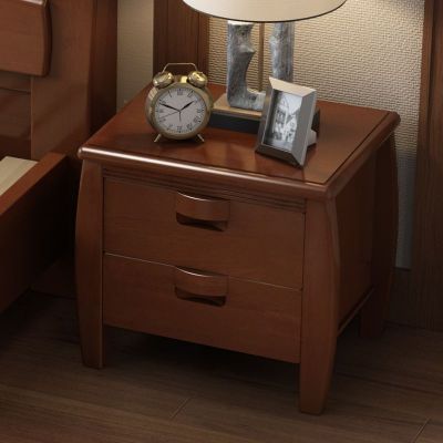 质凡床头柜实木中式经典床头小柜子现代简约小型床边柜卧室收纳柜矮柜
