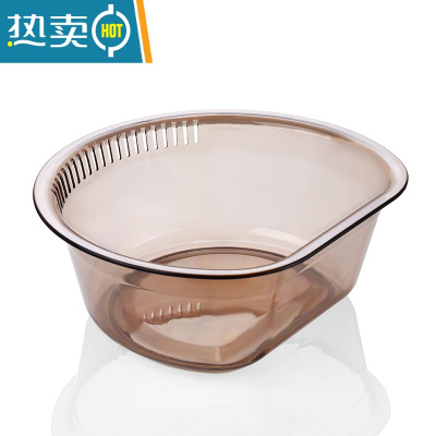 敬平家用脸盆厨房洗菜盆洗水果蔬菜沥水篮宝宝洗衣盆塑料洗脸盆子