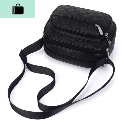 女做生意收钱的多层包包女2019新款潮韩版百搭实用软皮斜挎NEW LAKE女斜挎包