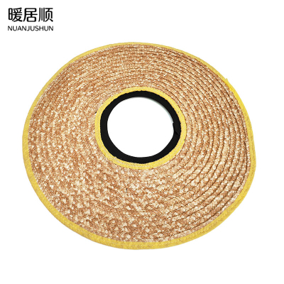 暖居顺 麦秆包边空顶草帽 50cm 顶