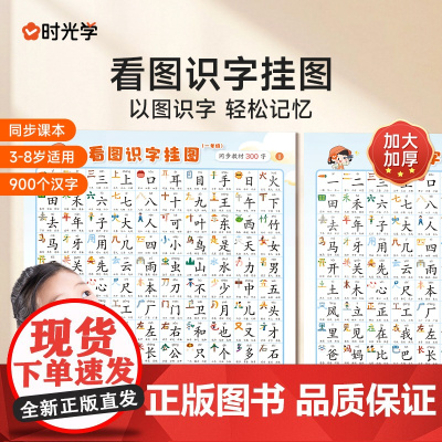 [挂图]语文识字表挂图儿童小学生生字表认字学习一二年级上册下册挂图儿童宝宝看图识字幼儿园小孩启蒙早教汉字表学习神器墙贴