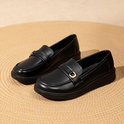 新款女单鞋软底软面一脚蹬四季百搭妈妈鞋舒适工作鞋就站不累