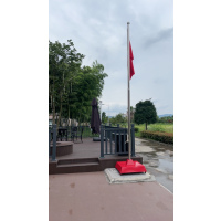 iChoice幼儿园旗杆加移动升旗台户外室内不锈钢伸缩旗杆移动学校旗杆6米旗杆伸缩加旗台